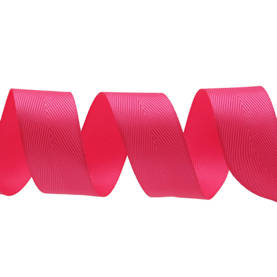 Лента декоративная ёлочка 40.0 мм / 20±1 метров, 22 ярко-розовый