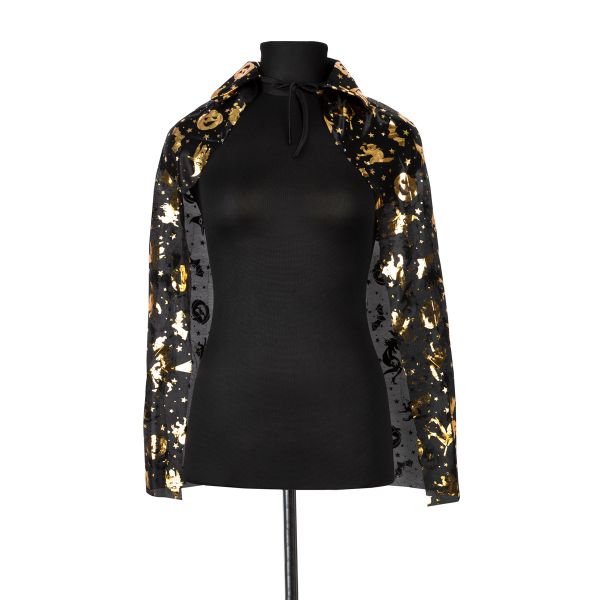 Накидка маскарадная, черная с золотом PBZ-27, Boomzee PBZ-27