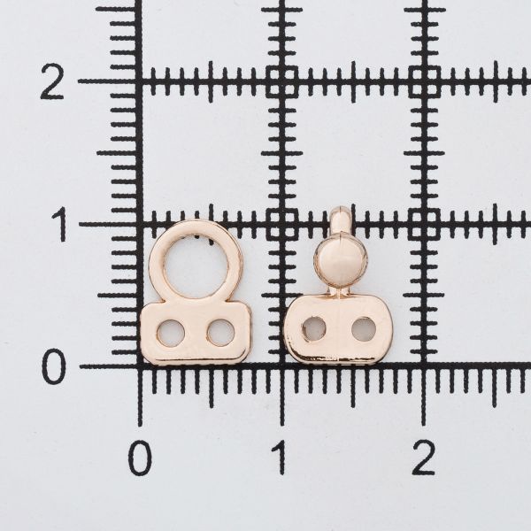 Крючки пришивные декоративные 17х6 мм, gold, 10 шт