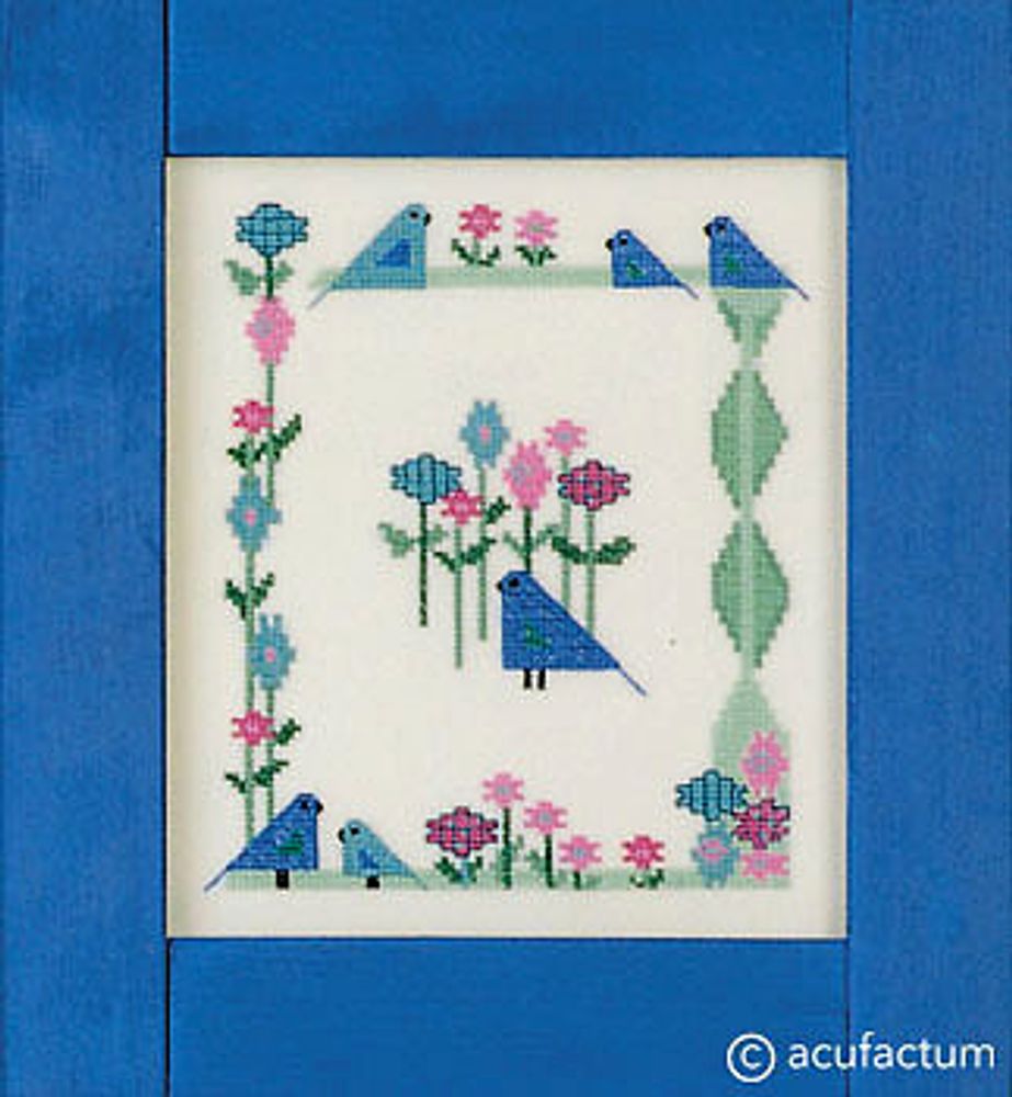 Набор для вышивания &quot;Голубые птицы&quot; 15*16,5см, Acufactum Ute Menze, 2311