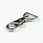 Карабин металл 25.0 мм (62х31 мм), серебро, 4 шт