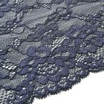 Кружево бельевое эластичное 180 мм / 13.72 м, цв. C147 т.синий