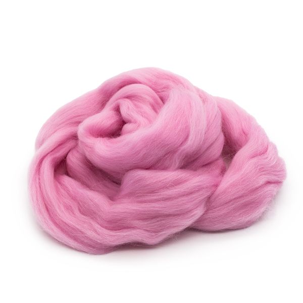 Лента для валяния полутонкая, 100% шерсть, 50гр Камтекс, цв.055 св.розовый