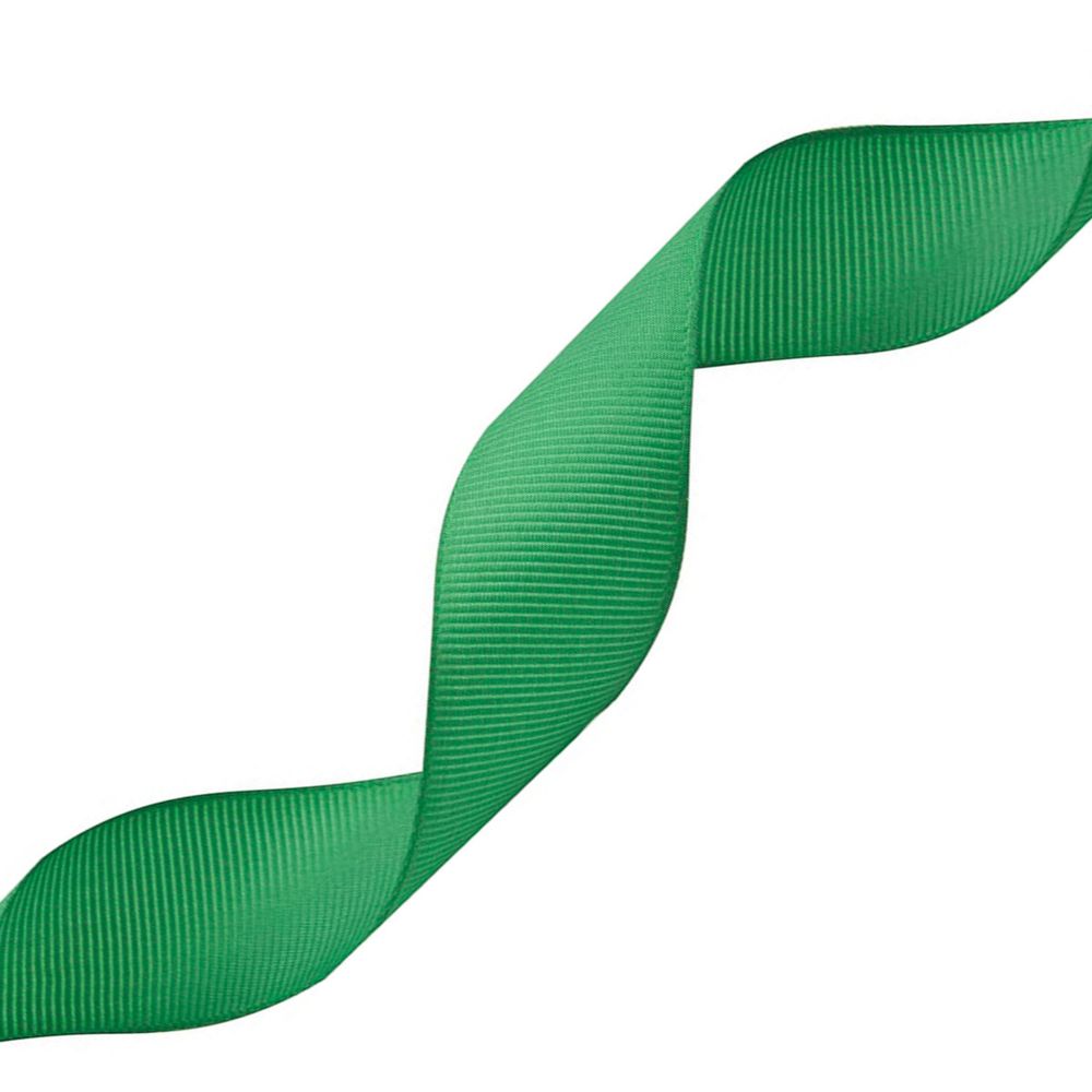 Лента репсовая (в рубчик) 25.0 мм, 091 зеленый, уп.18,28 м