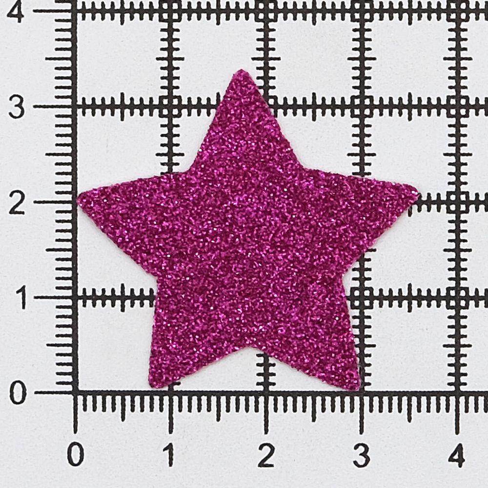Набор декоративных элементов из ткани Звездочки 35х0,5мм 8 шт (малиновый), 28655