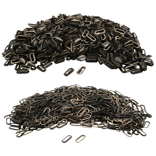 Люверсы металл овальные 24х8 (внутр.), 28х12 (внешн.), металл (≈1000 шт) New Star, антик