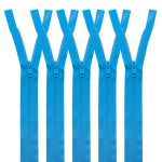 Молния трактор Arta Т6 (6 мм) 1 зам., разъем., 75 см, цв. 225 голубая бирюза, 5 шт