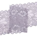 Кружево бельевое эластичное 150 мм / 3.4 метра, цвет светло-серый