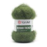 Пряжа YarnArt (ЯрнАрт) Mohair trendy / уп.5 мот. по 100 г, 220м, 111 хаки