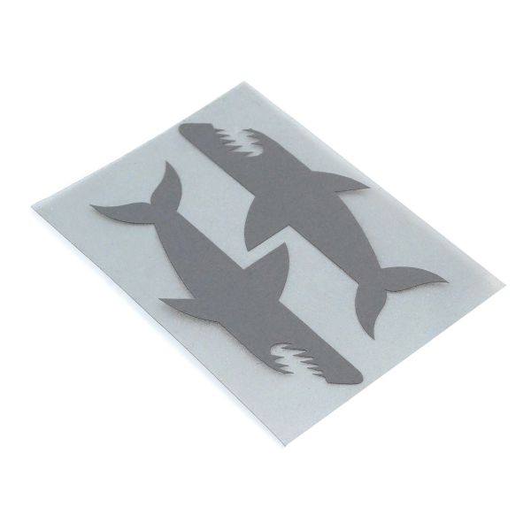 Набор светоотражающих наклеек на одежду Акула 7х7см