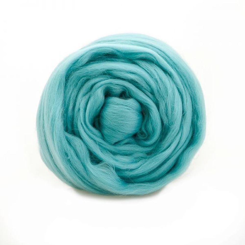Шерсть для валяния Троицкая тонкая 1х100 г (до 23 мкр), 752 дымчато-бирюзовый