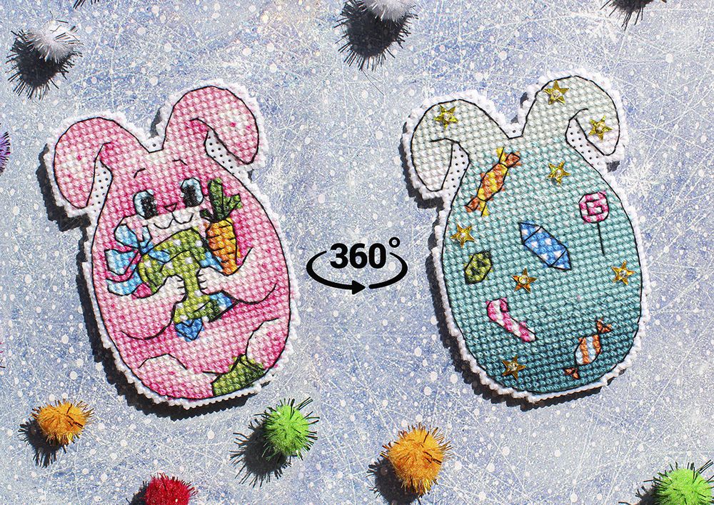 Набор для вышивания нитками МП Студия (Жар-птица), Морковный сюрприз, 8х6 см