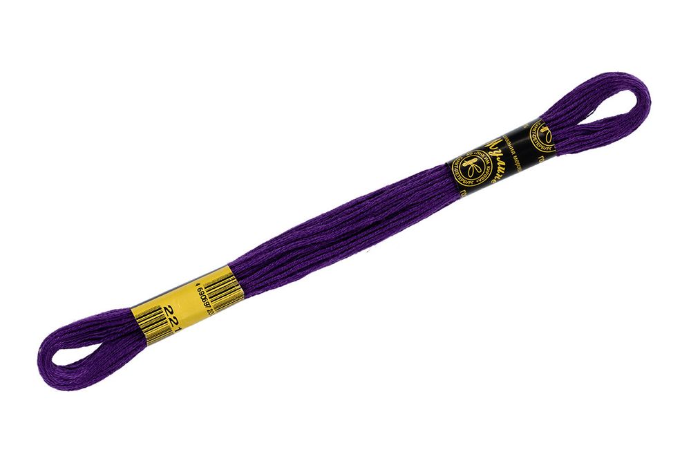 Мулине ПНК им.Кирова цв.2214 т. фиолетовый, Россия, 24 мотка по 8 метров