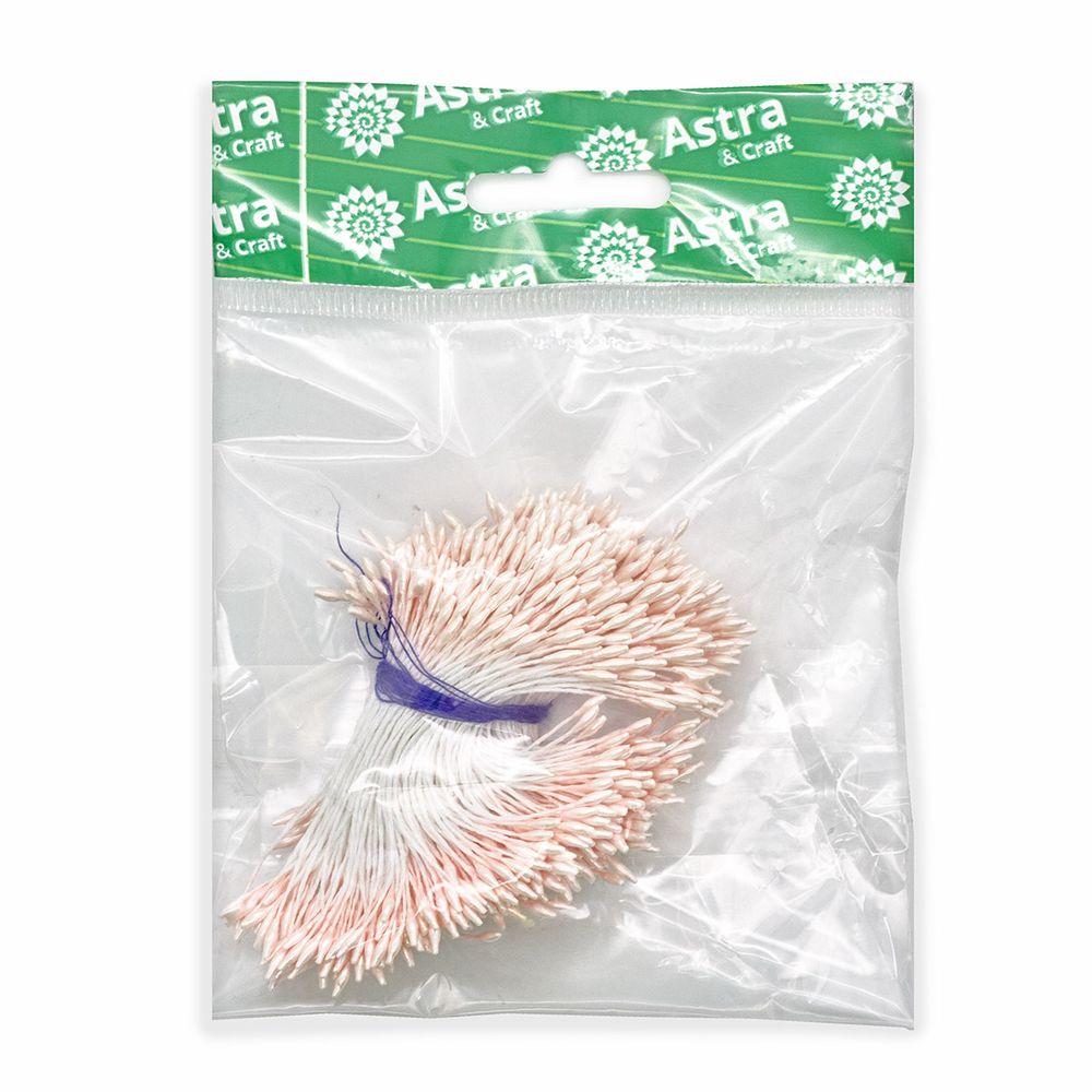 Тычинки для искусственных цветов 0,1х6см (розовый)