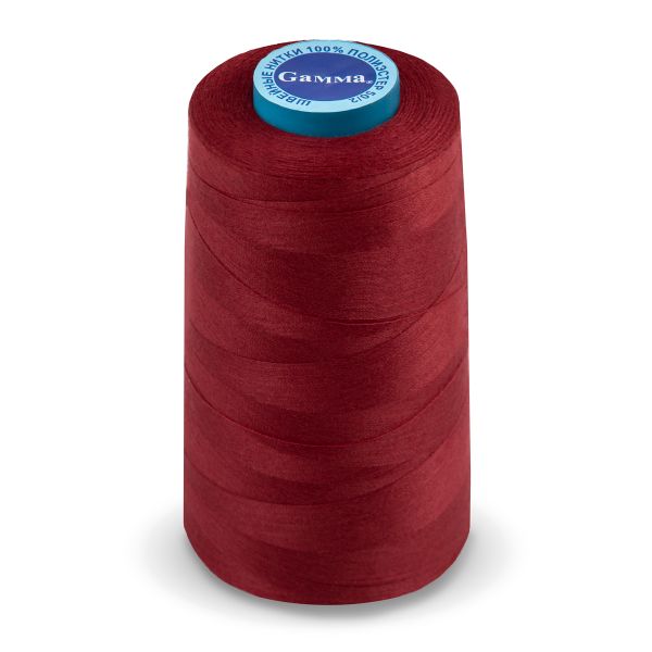 Нитки универсальные Gamma 50/2, 4570 м (5000 ярд) / 1 кат., 122 бордовый