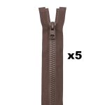 Молния трактор Arta Т6 (6 мм) 1 зам., разъем., 40 см, (2076), A569 светло-коричневый, НОВЫЙ МАТОВЫЙ ЗАМОК, уп.5 штук