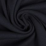 Кашкорсе трикотажное полотно 400 г/м², 60+60 см, тем.синий меланж, 60м /TOS/