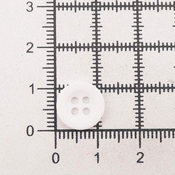 Пуговицы на 4 прокола 18L (11мм), пластик (белый матовый), ВАХ2Н, 144 шт