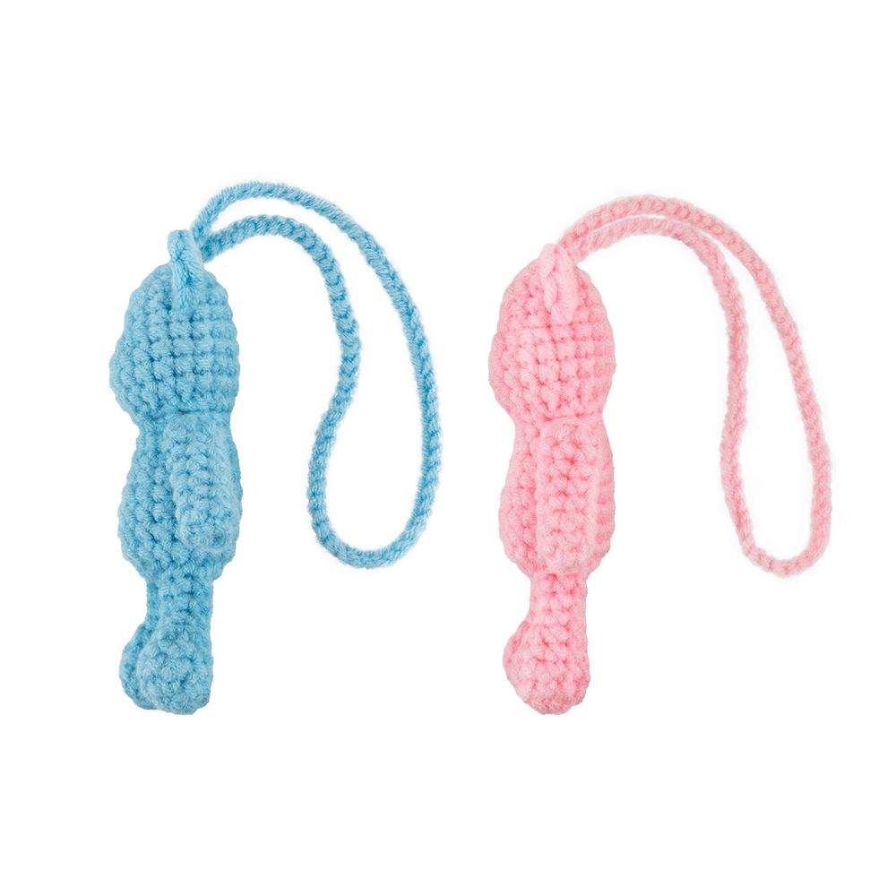 Набор для вязания игрушки Miadolla AMG-MN-0148, Мишки Брик (голубой и розовый), 10 см