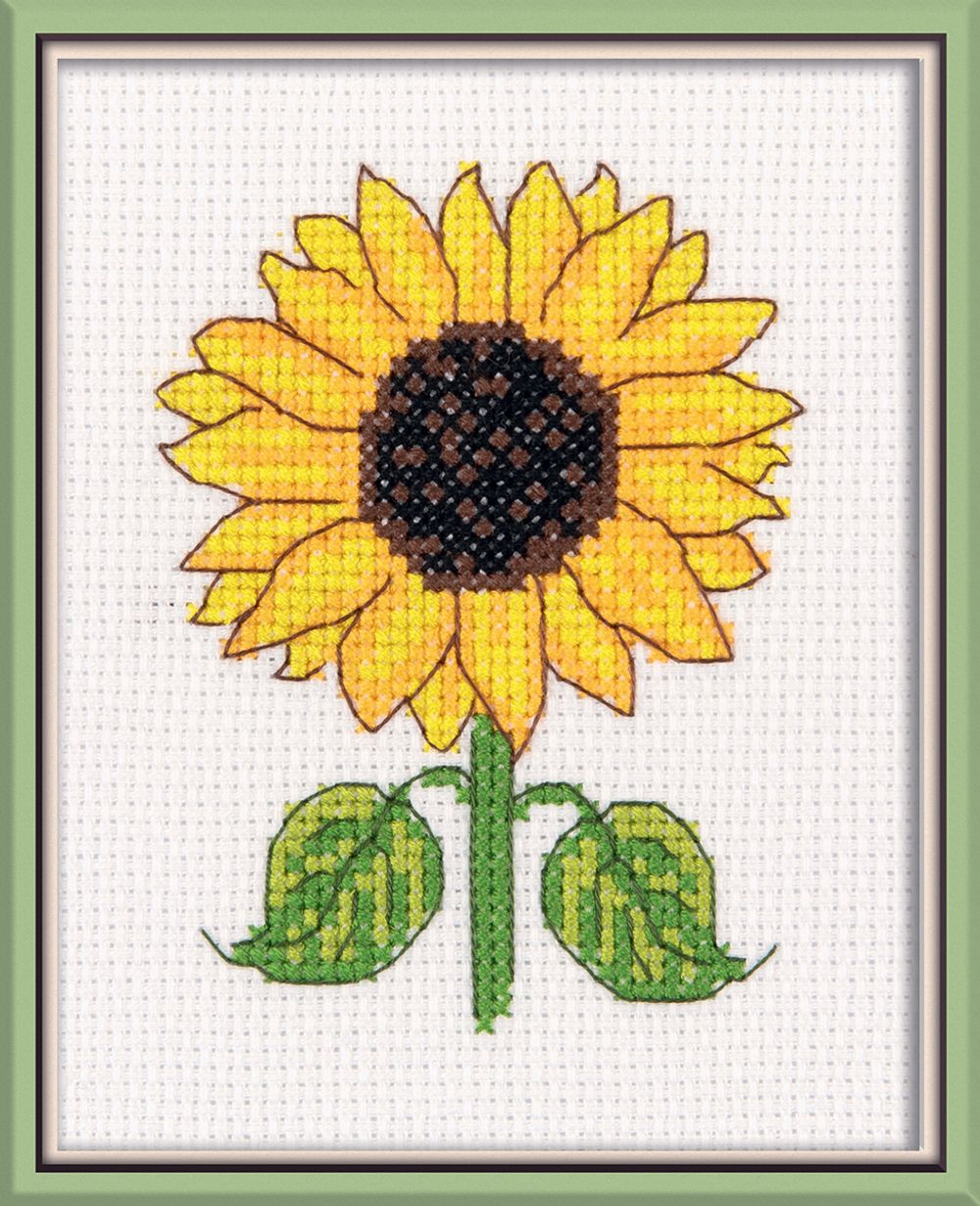 Набор для вышивания нитками Klart 12-064, Подсолнух, 10х12 см