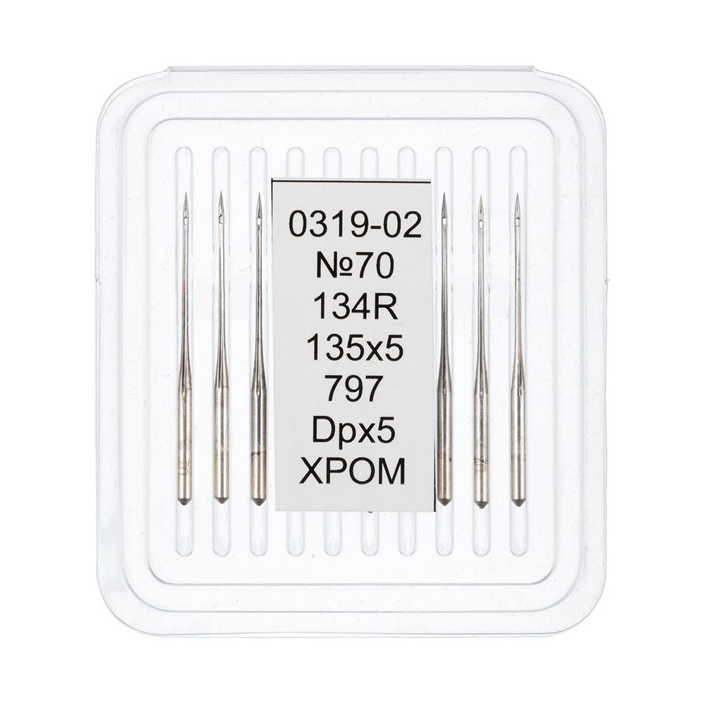 Иглы для промышленных швейных машин Арти 319-02 (№65-85), 10 шт, №70