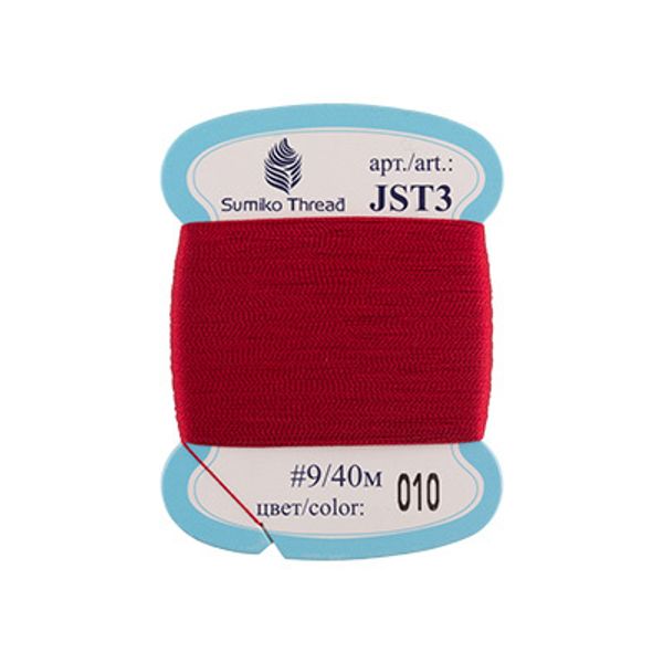 Нитки вышивальные SumikoThread 40 м, №010 т.красный