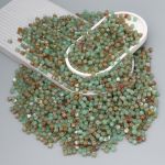 Бусины акрил 6.5х6.6 мм, 500 г, прозрач. в цвете, куб, AD025 нефрит, (7748713)4658 , Astra&Craft