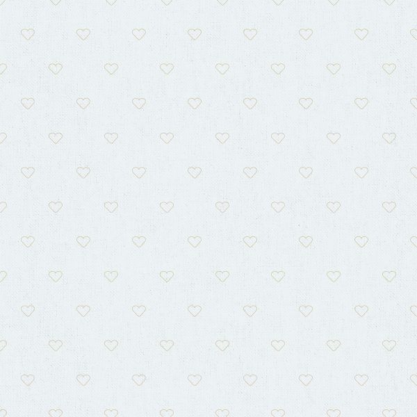 Ткань для пэчворка Peppy Бабушкин сундучок, рулон 112 см / 5 метров, БС-37 сердечки белый, Peppy