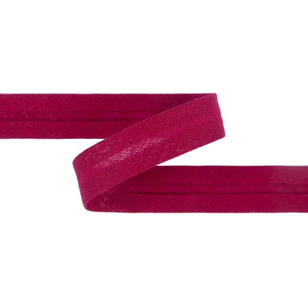 Косая бейка хлопковая 15 мм / 5 шт по 5.4 метра, №102 вишневый, Gamma GK-15C