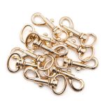 Карабин металл 19.0 мм (53х24 мм), золото, 10 шт
