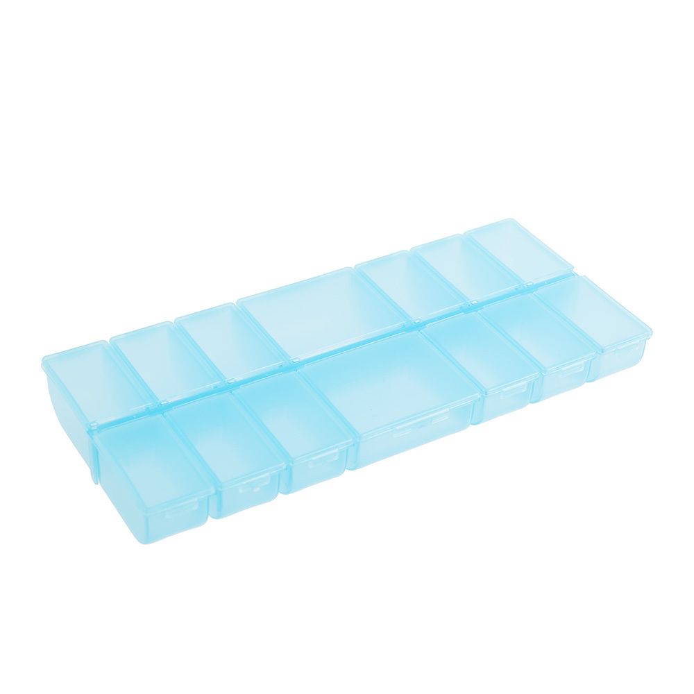 Органайзер для швейных принадлежностей 24.2x10.5x2.75 см, пластик, голубой/прозрачный, Gamma ОМ-043