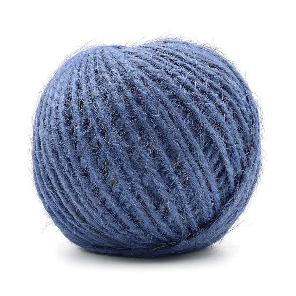 Шпагат джутовый 2-х ниточный ⌀1.12 мм, 50 м, 1120 текс, качество СВ, цветной (синий), 74973