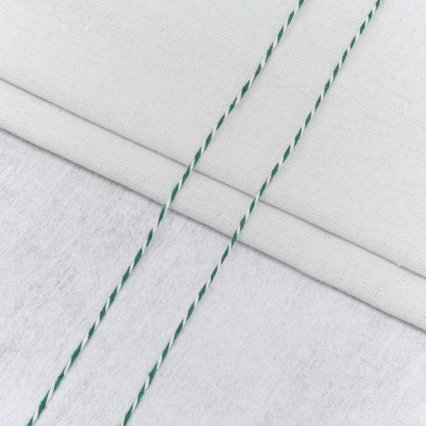 Шпагат х/б ⌀1.0 мм, / 100 метров, белый/зеленый