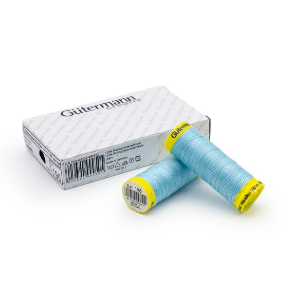 Нитки для трикотажа Gutermann Maraflex, 150м, 195 голубой лед, 5 катушек