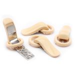 Крючок шубный PQ 55 мм, 4 шт, бежевый