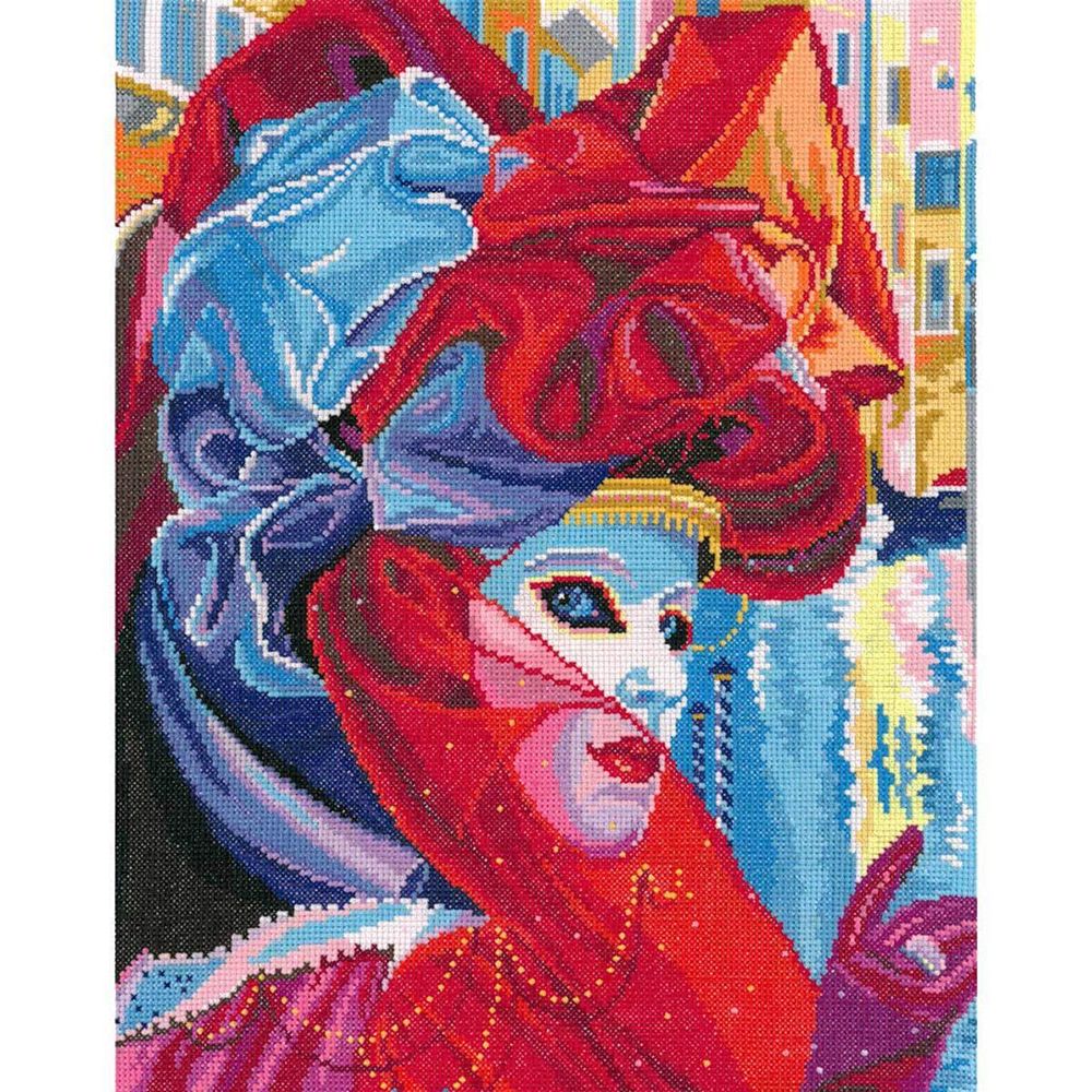 Набор для вышивания нитками Нитекс, Венецианский карнавал 28х35 см, 615817