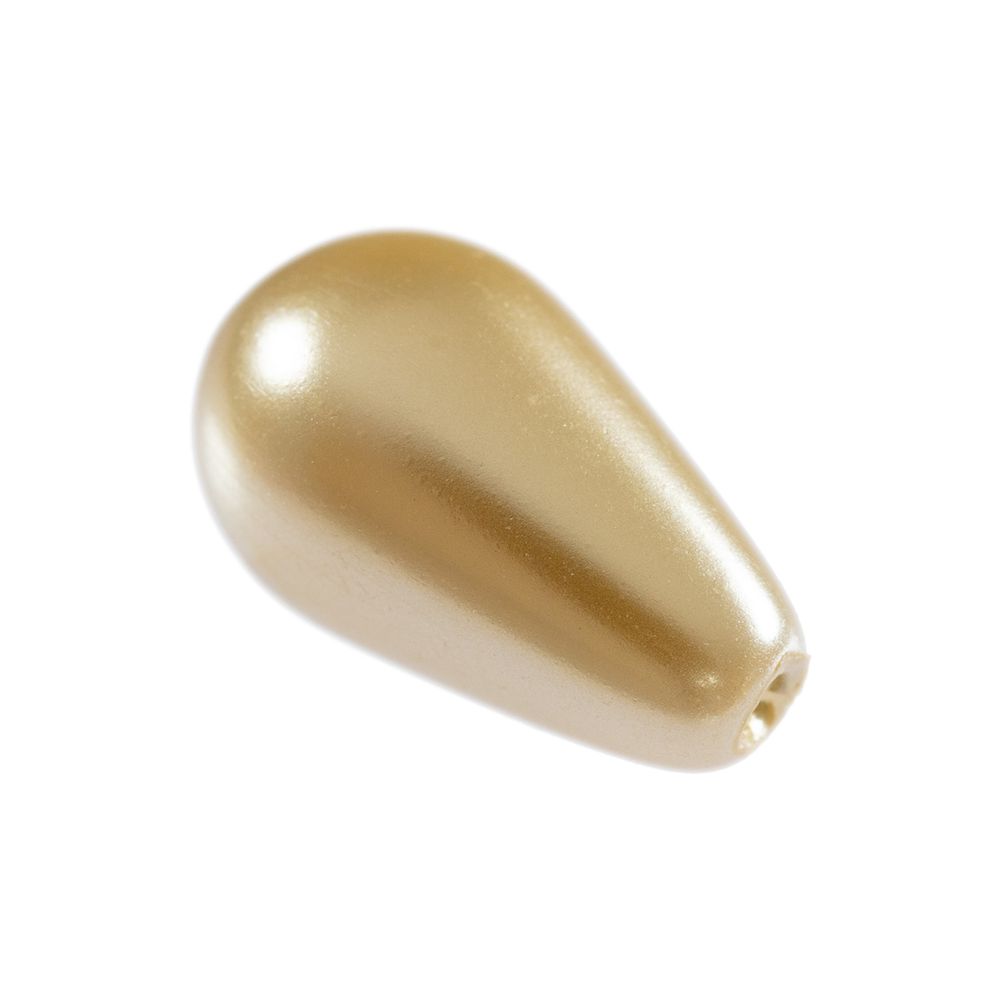 Бусины стекло под жемчуг 10х6 мм, фигурная, 10 шт, ванильный (vanilla), Preciosa 131-50-011