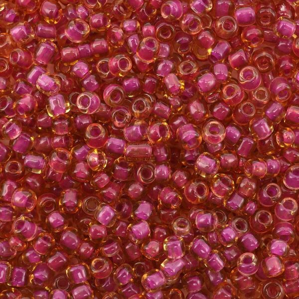 Бисер Astra&Craft 11/0 (2.1 мм), 200 г (10х20 г), цв. 316 бордовый/прозрачный с цветным центром