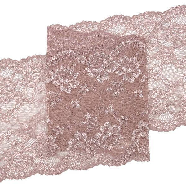Кружево бельевое эластичное 180 мм / 13.72 м, цв. C344 пудровый