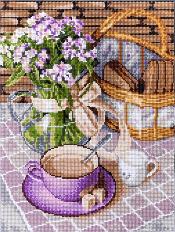 Алмазная (кристальная) мозаика Фрея, на подрамнике Ароматное утро, 30х40 см