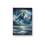 Бизнес-блокнот, глянцевая ламинация, ББ244 A6 64 л. 4 шт клетка, Вою на луну 01667, Светоч