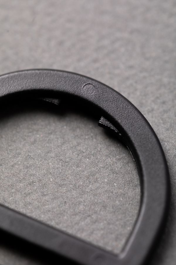 Полукольцо пластик 32 мм, 100 шт, черный, Gamma DRD002