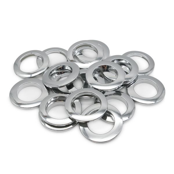 Люверсы шторные ⌀35 мм, с многоуровневым замком цвет № 1 серебро, 10 шт