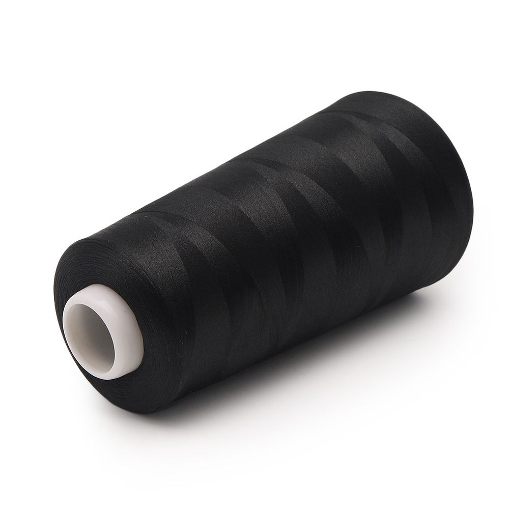 Нитки текстурированные некрученые 150D/1, 5000ярд, цв.9020 черный