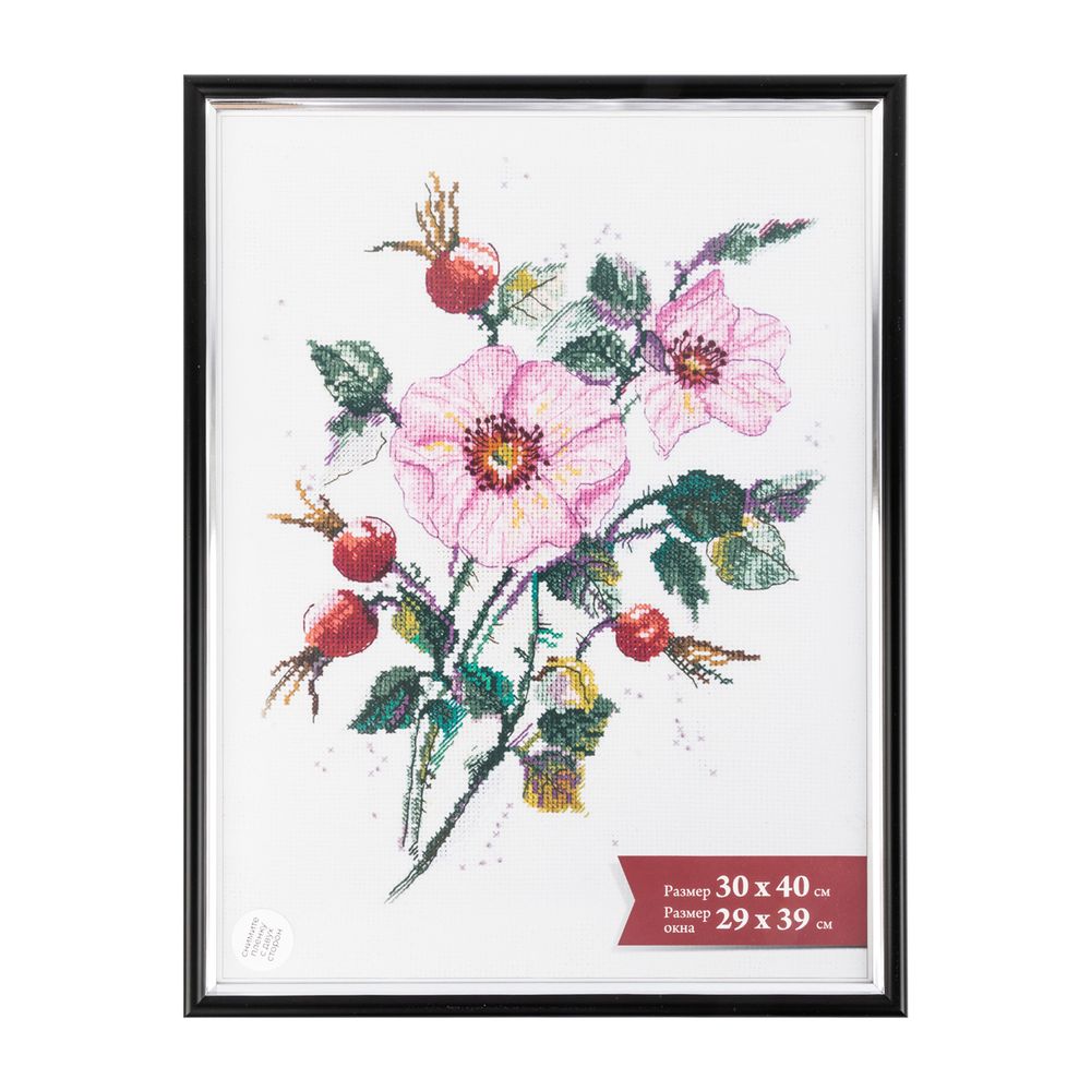 Рамка для картины (фото) пластик с оргстеклом 30х40 см, черный, Gamma ПРК-18