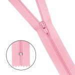 Молния спираль (витая) брючная Т3 (3 мм) 1 зам., н/раз., 20 см, автомат, роз, 30109, 10 шт