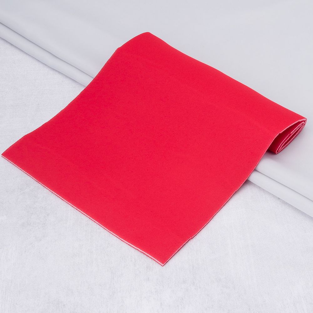 Поролон бельевой (ламинированный), 3 мм, 25х50 см, красный, 27541