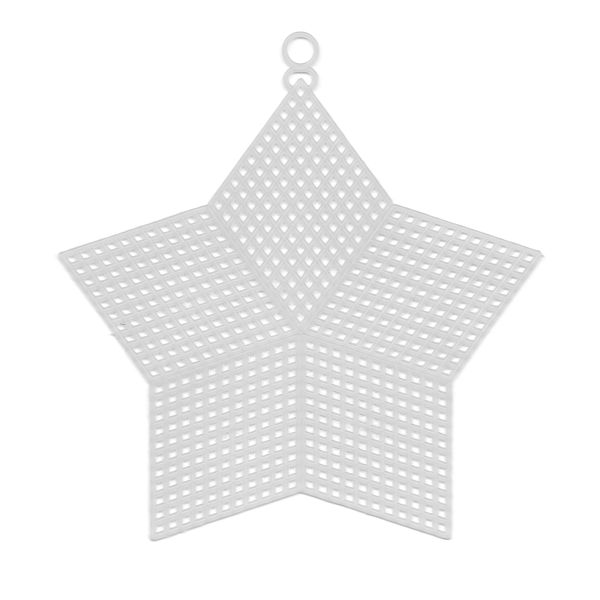 Канва пластиковая 15х13 см, 10 шт, 100% полиэтилен, звезда большая, Gamma KPL-06