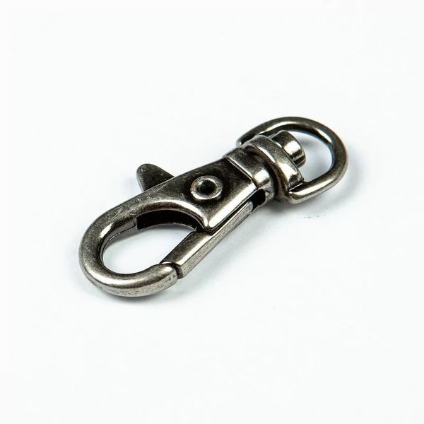 Карабин металл 09 мм (38х13 мм), черн. никель, 10 шт