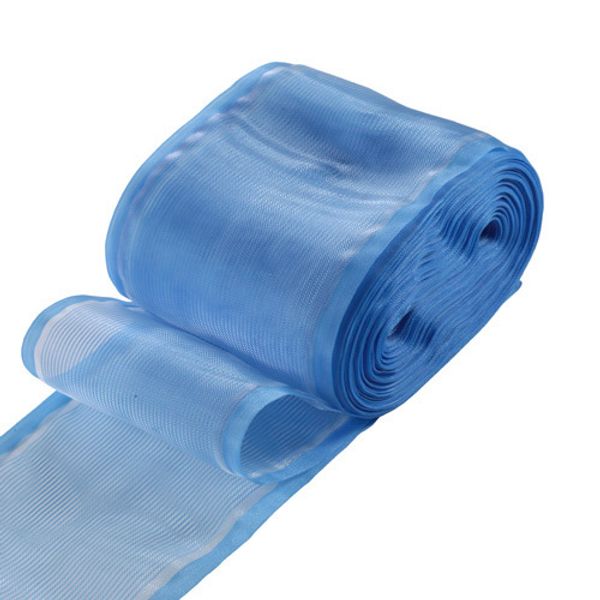 Лента для бантов (капрон) _8 см, 25 м (голубой) С3501